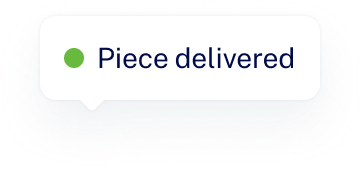 Piece delivered notification